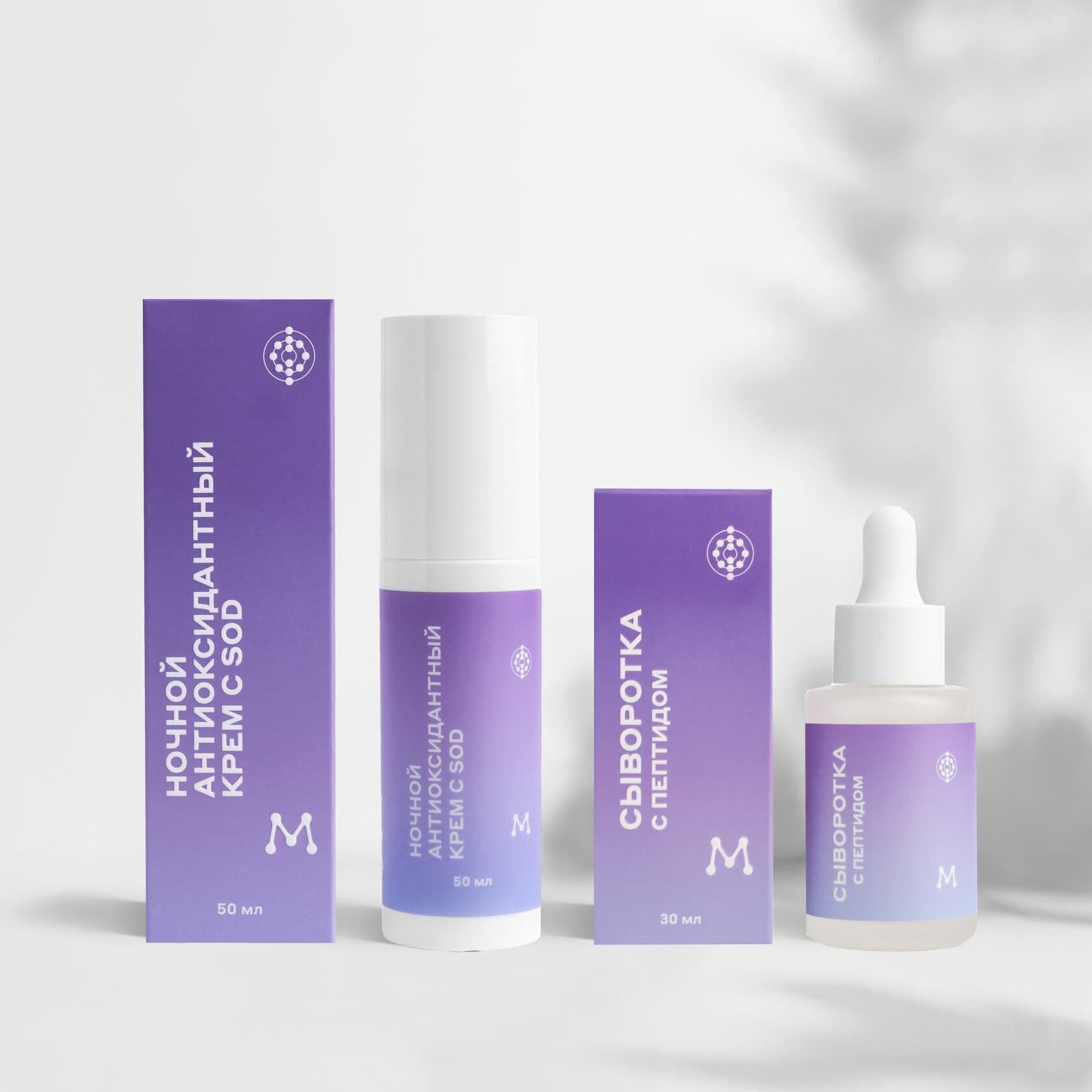 Набор Уход за лицом - Крем СОД и Сыворотка с пептидом